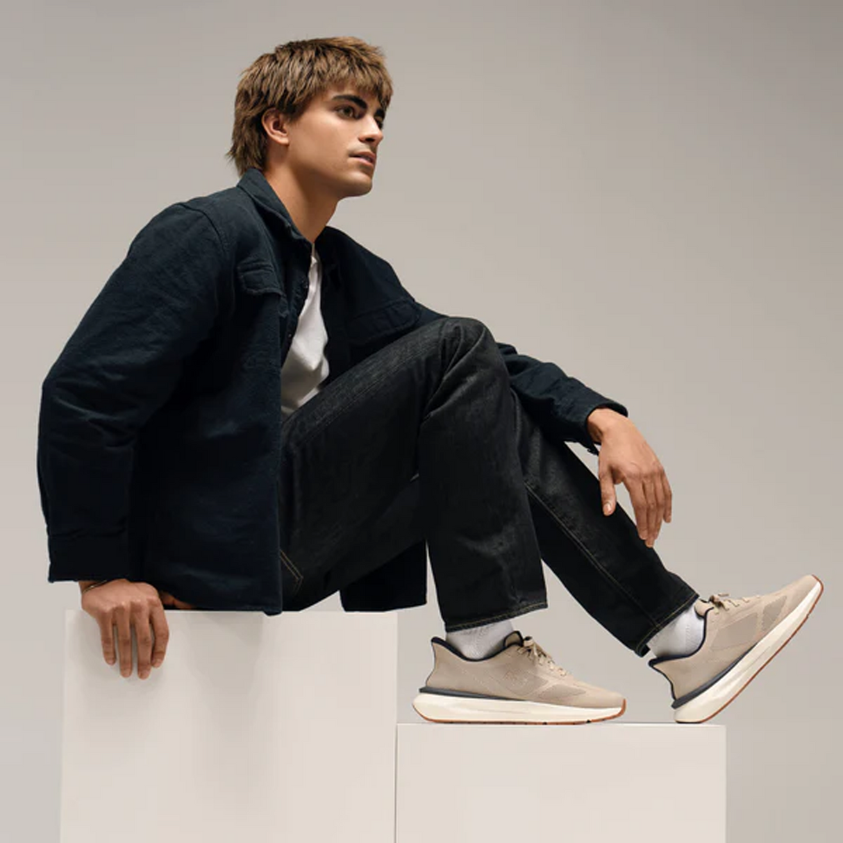 Kizik Athens 2 Knit Sneaker (Men) - Doeskin