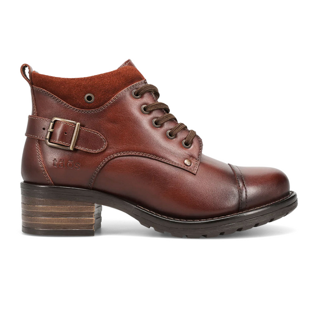 Taos Mini Crave Ankle Boot (Women) - Cognac Boots - Casual - Low - The Heel Shoe Fitters