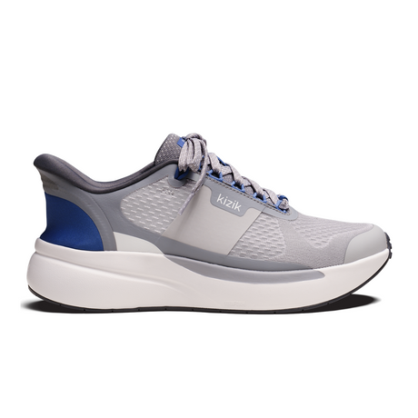 Kizik Freedom Run Sneaker (Men) - Alloy/Blue Athletic - Casual - Lace Up - The Heel Shoe Fitters