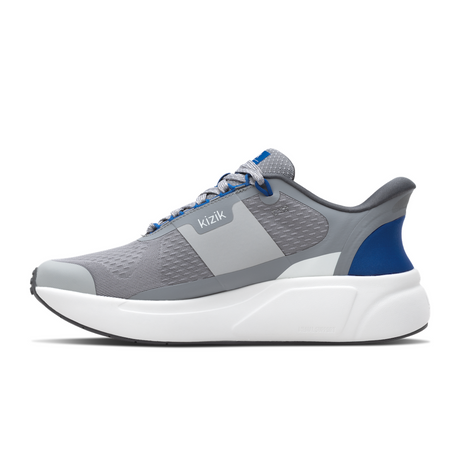Kizik Freedom Run Sneaker (Men) - Alloy/Blue Athletic - Casual - Lace Up - The Heel Shoe Fitters