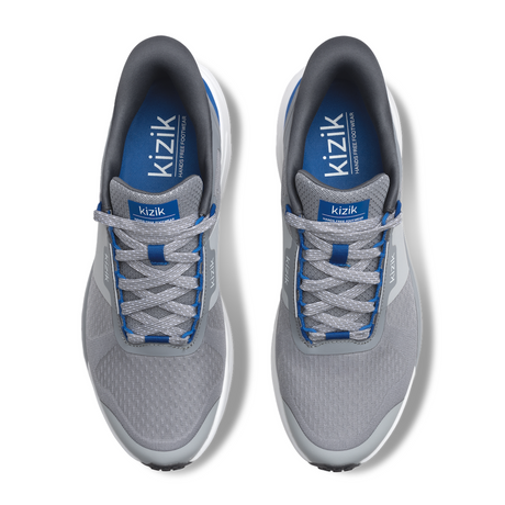 Kizik Freedom Run Sneaker (Men) - Alloy/Blue Athletic - Casual - Lace Up - The Heel Shoe Fitters