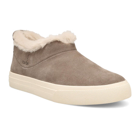 Taos Mini Chic Slip On (Women) - Dark Taupe Suede Dress-Casual - Slip On - The Heel Shoe Fitters