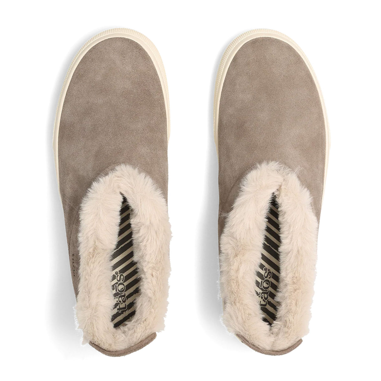 Taos Mini Chic Slip On (Women) - Dark Taupe Suede Dress-Casual - Slip On - The Heel Shoe Fitters