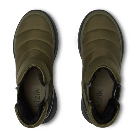 Kizik Juno 2 Low Insulated Boot (Men) - Dark Olive/Black Athletic - Casual - Lace Up - The Heel Shoe Fitters