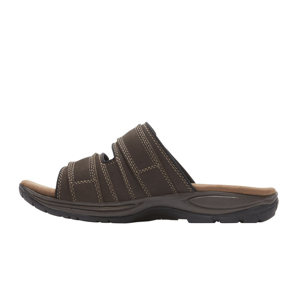 Dunham Newport Slide Sandal (Men) - Dark Brown Sandals - Slide - The Heel Shoe Fitters