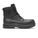 Dunham 8000 Works 6" Safety Plain Toe Work Boot (Men) - Black Textured Leather Boots - Work - 6" - The Heel Shoe Fitters