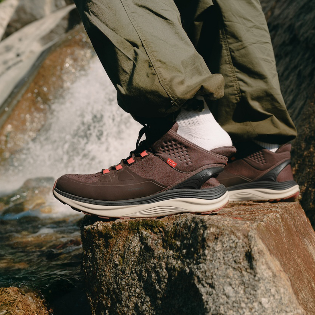 Kizik London All-Terrain Mid Waterproof Sneaker (Men) - Mole/Whitecap Gray Athletic - Casual - Lace Up - The Heel Shoe Fitters