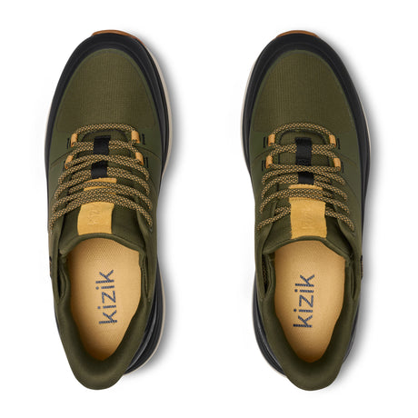 Kizik London All-Terrain Sneaker (Men) - Dark Olive/Whitecap Gray Athletic - Casual - Lace Up - The Heel Shoe Fitters