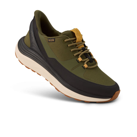 Kizik London All-Terrain Sneaker (Men) - Dark Olive/Whitecap Gray Athletic - Casual - Lace Up - The Heel Shoe Fitters
