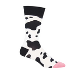 SockSmith MOOOO! Crew Sock (Men) - White Accessories - Socks - Lifestyle - The Heel Shoe Fitters