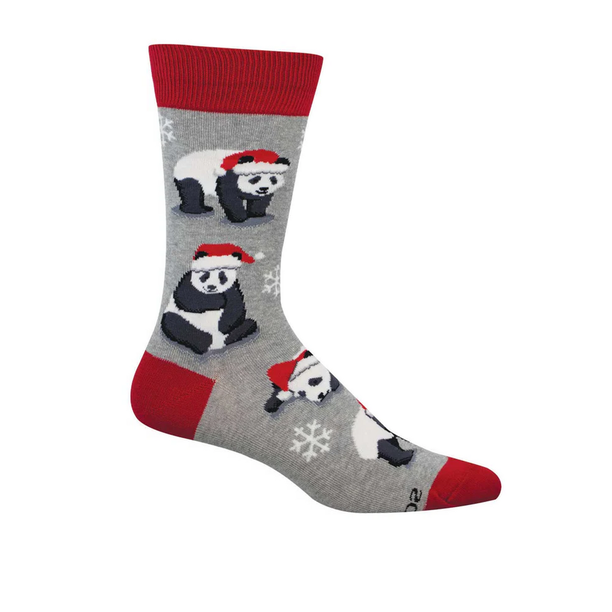 SockSmith Merry Panda Crew Sock (Men) - Light Gray Heather Accessories - Socks - Lifestyle - The Heel Shoe Fitters