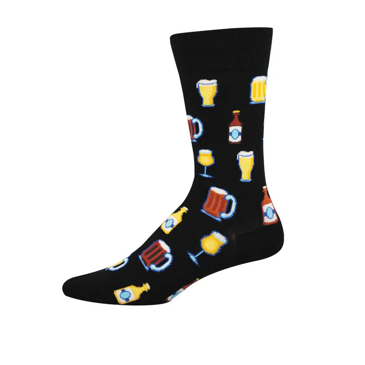 SockSmith Get Your Beer Glasses On Crew Sock (Men) - Black Accessories - Socks - Lifestyle - The Heel Shoe Fitters