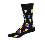 SockSmith Get Your Beer Glasses On Crew Sock (Men) - Black Accessories - Socks - Lifestyle - The Heel Shoe Fitters
