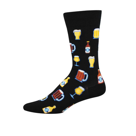 SockSmith Get Your Beer Glasses On Crew Sock (Men) - Black Accessories - Socks - Lifestyle - The Heel Shoe Fitters