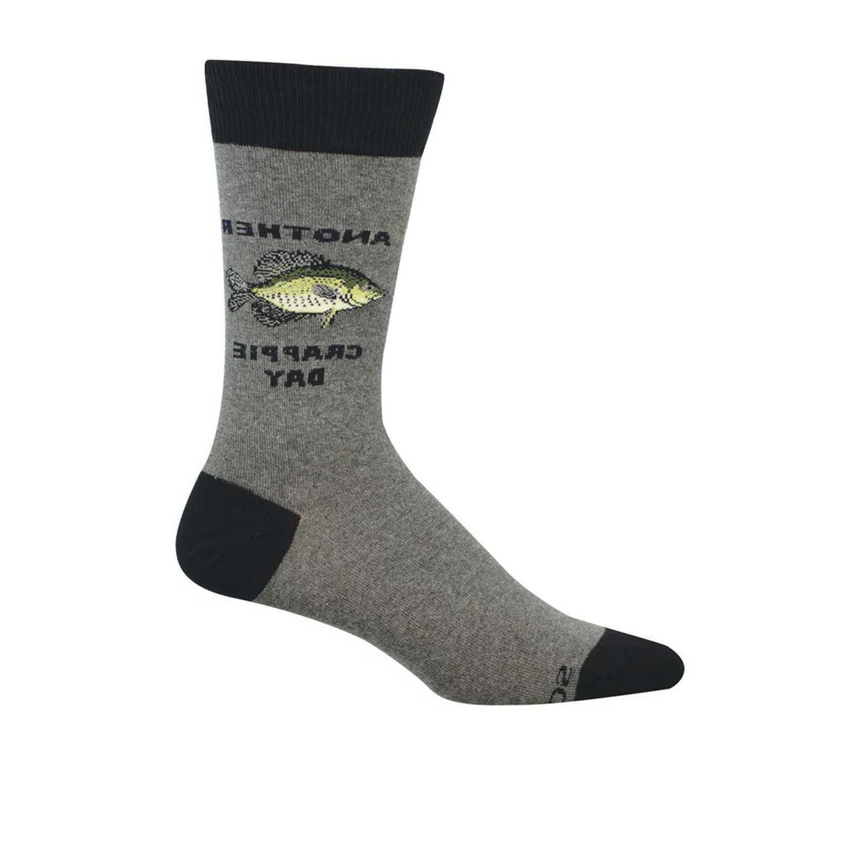 SockSmith Crappie Day Crew Sock (Men) - Charcoal Heather Accessories - Socks - Lifestyle - The Heel Shoe Fitters