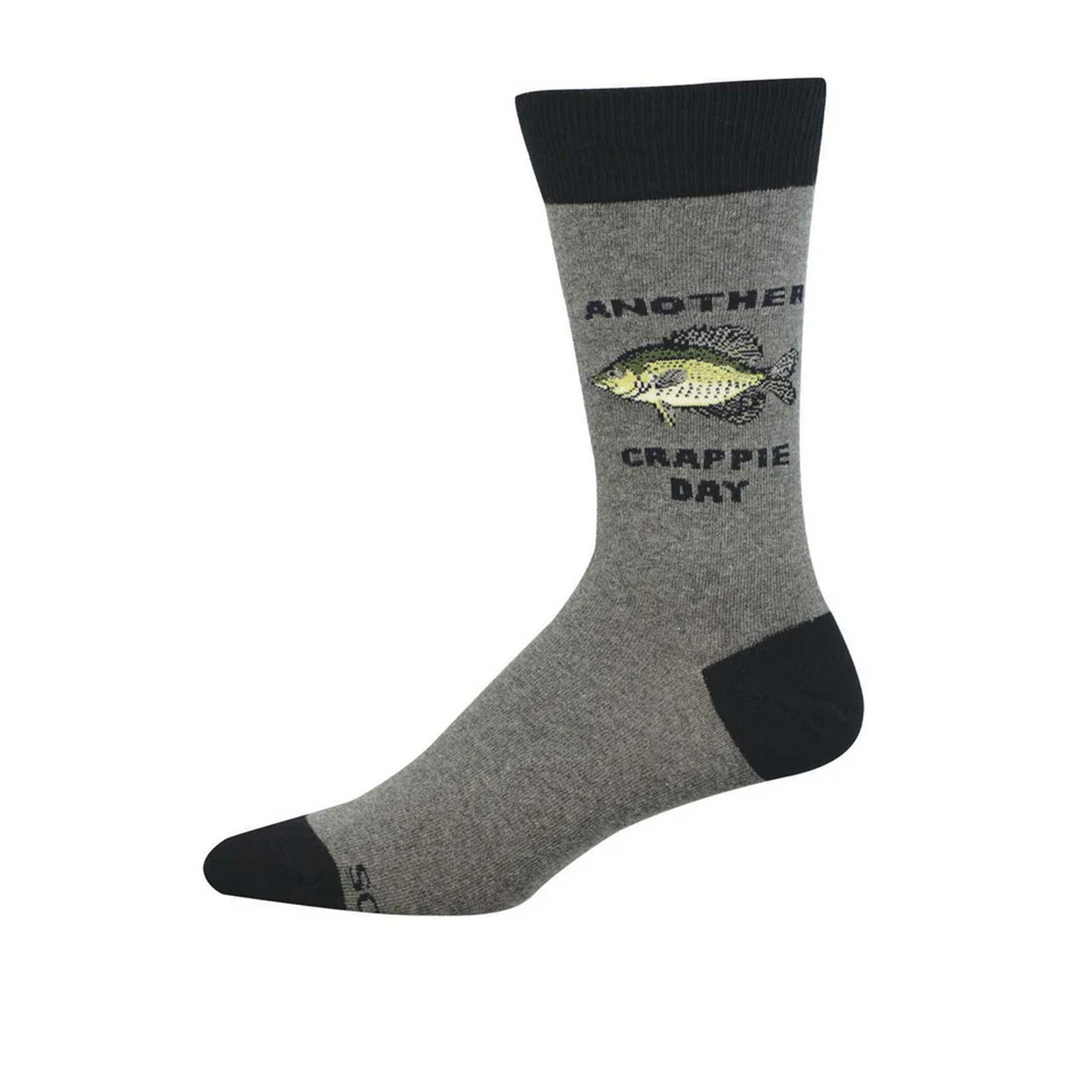 SockSmith Crappie Day Crew Sock (Men) - Charcoal Heather Accessories - Socks - Lifestyle - The Heel Shoe Fitters