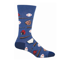 SockSmith Playing Hardball Crew Sock (Men) - Blue Heather Accessories - Socks - Lifestyle - The Heel Shoe Fitters