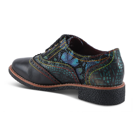 L'Artiste Muggiasti-Dot Oxford (Women) - Black Multi Dress-Casual - Oxford - The Heel Shoe Fitters