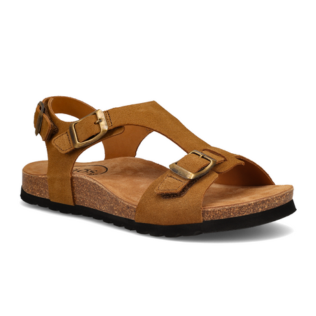Taos MVP Backstrap Sandal (Women) - Camel Suede Sandal - Backstrap - The Heel Shoe Fitters