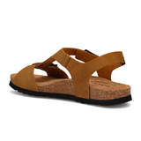 Taos MVP Backstrap Sandal (Women) - Camel Suede Sandal - Backstrap - The Heel Shoe Fitters