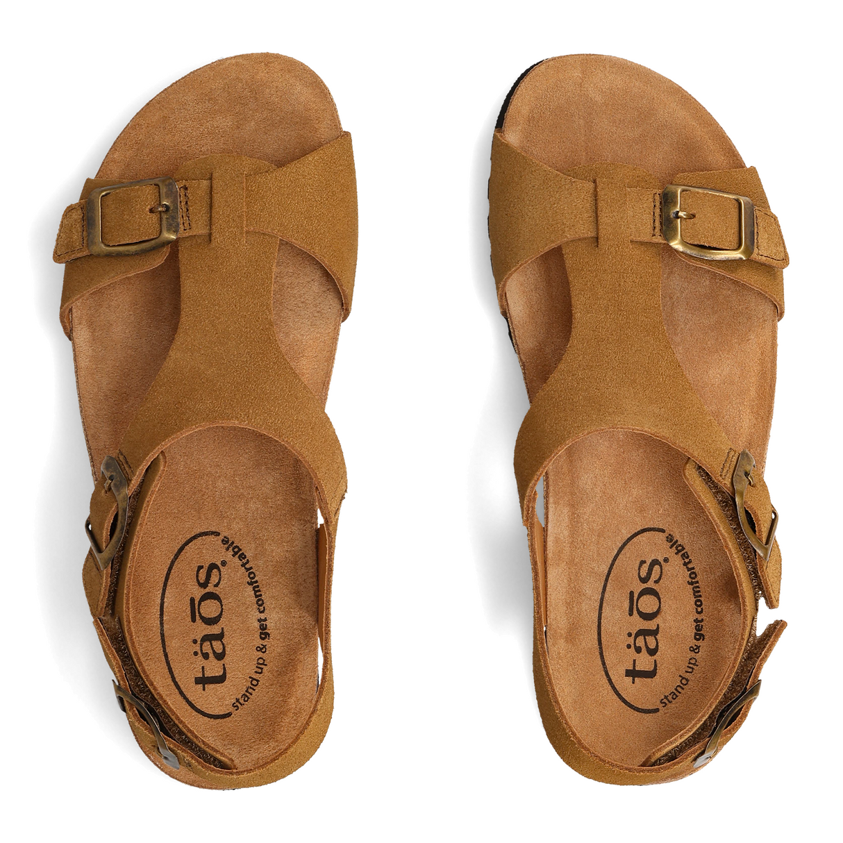 Taos MVP Backstrap Sandal (Women) - Camel Suede Sandal - Backstrap - The Heel Shoe Fitters