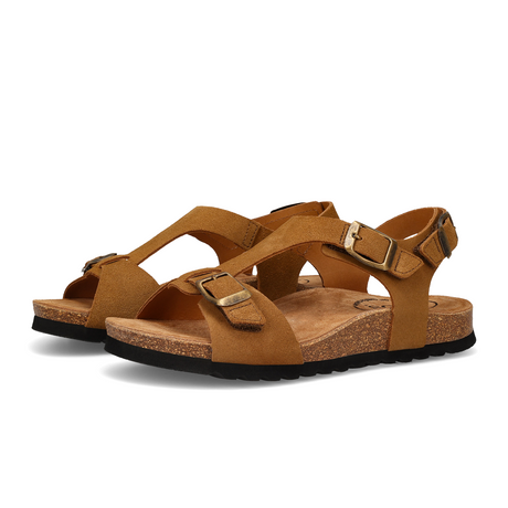 Taos MVP Backstrap Sandal (Women) - Camel Suede Sandal - Backstrap - The Heel Shoe Fitters
