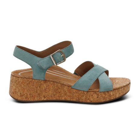 Aetrex Flora Wedge Sandal (Women) Sandal - Heel/Wedge - The Heel Shoe Fitters