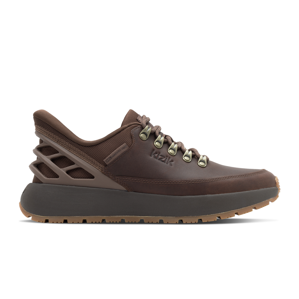 Kizik Wasatch Leather Low (Men) - Soft Silt/Demitasse