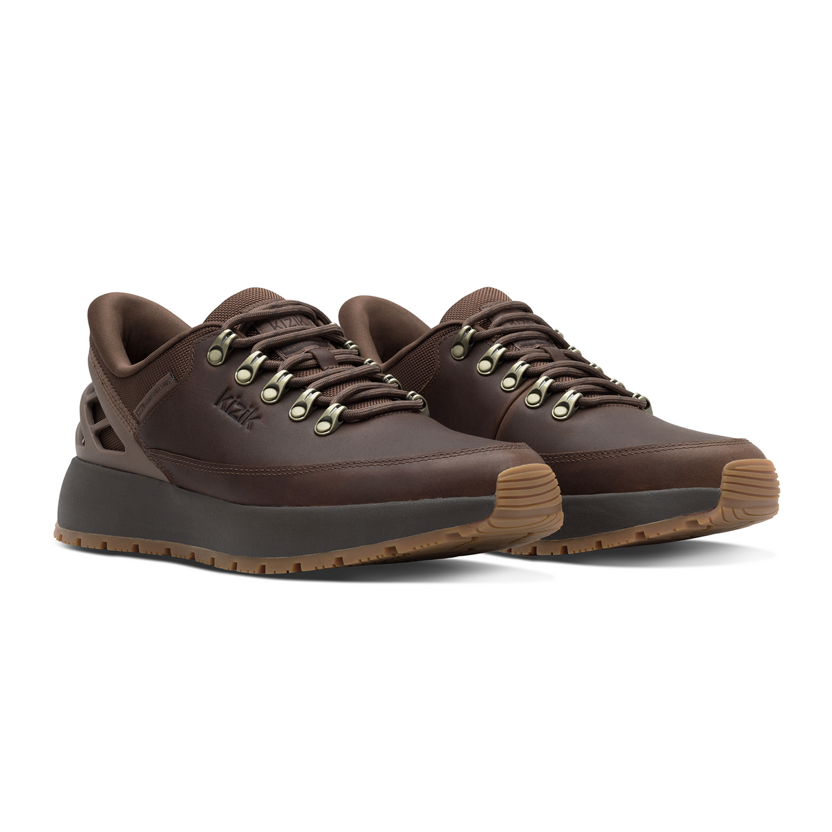 Kizik Wasatch Leather Low (Men) - Soft Silt/Demitasse
