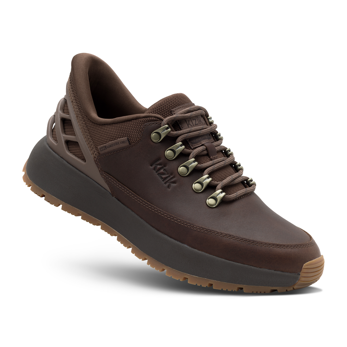 Kizik Wasatch Leather Low (Men) - Soft Silt/Demitasse