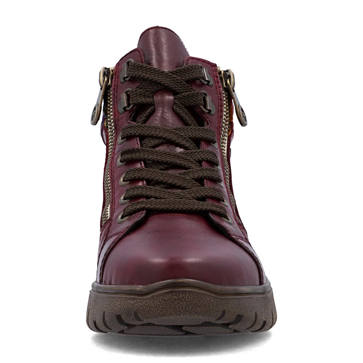 Rieker Heike N1305 Sneaker Boot (Women) - Vino/Orange Multi