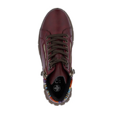Rieker Heike N1305 Sneaker Boot (Women) - Vino/Orange Multi