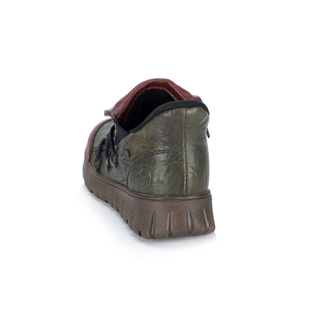 Rieker N1353 Heike Ankle Boot (Women) - Wine/Efeu/Antik Boots - Casual - Low - The Heel Shoe Fitters