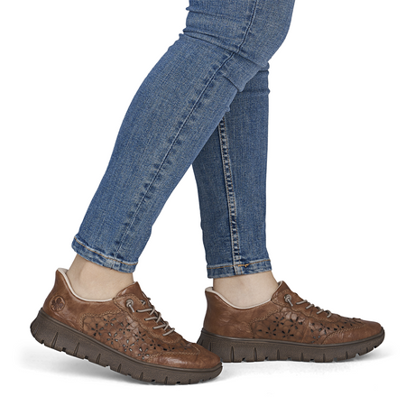 Rieker Heike 58 Sneaker (Women) - Brown Athletic - Casual - Lace Up - The Heel Shoe Fitters