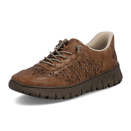 Rieker Heike 58 Sneaker (Women) - Brown Athletic - Casual - Lace Up - The Heel Shoe Fitters