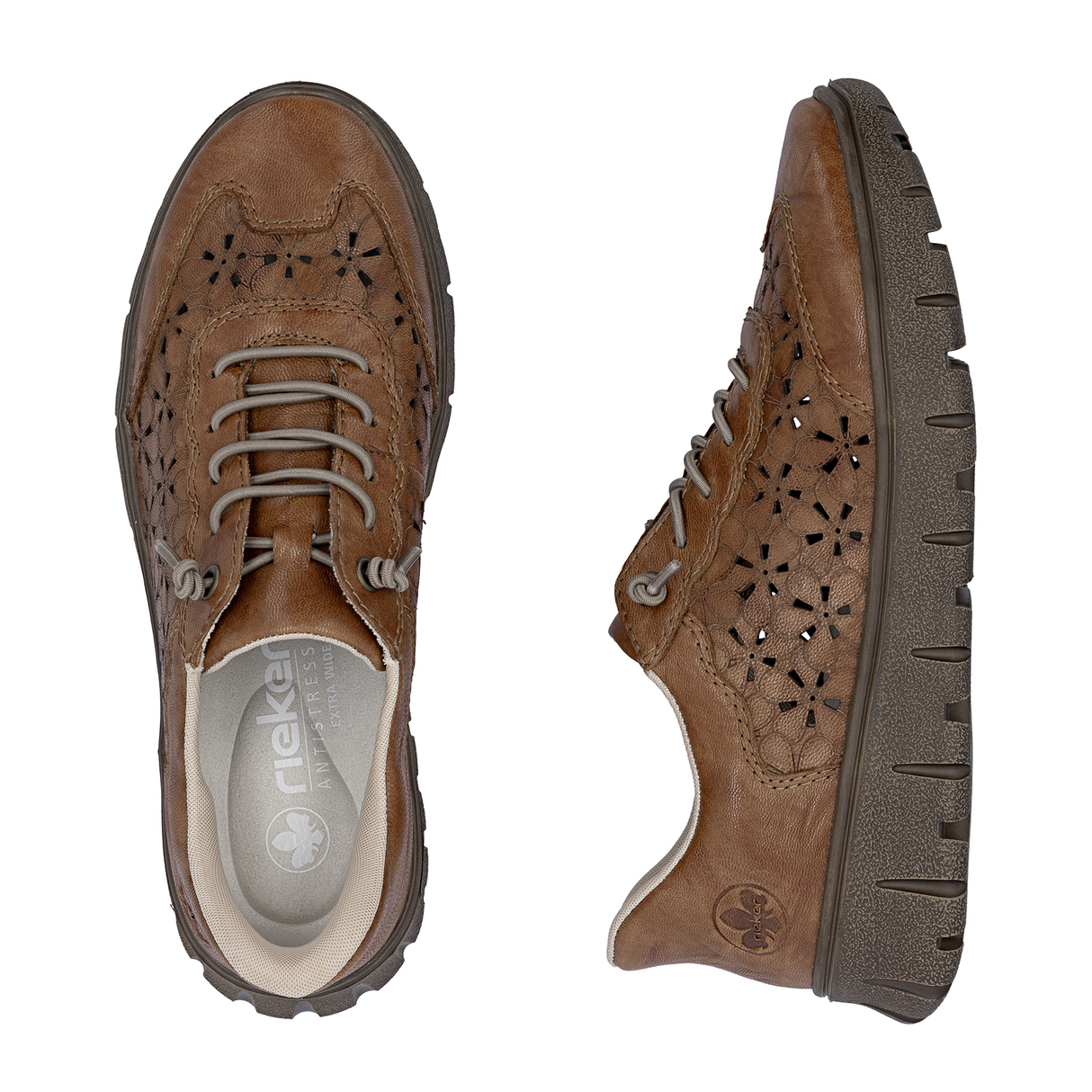 Rieker Heike 58 Sneaker (Women) - Brown Athletic - Casual - Lace Up - The Heel Shoe Fitters