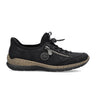 Rieker Nikita N3267 Sneaker (Women) - Black/Black Athletic - Casual - Lace Up - The Heel Shoe Fitters