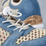 Rieker Nikita G6 Sneaker (Women) - Bleu/Pastell/Perlcreme Athletic - Casual - Lace Up - The Heel Shoe Fitters