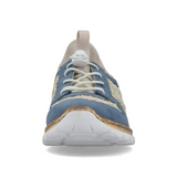 Rieker Nikita G6 Sneaker (Women) - Bleu/Pastell/Perlcreme Athletic - Casual - Lace Up - The Heel Shoe Fitters
