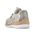 Rieker Nikita K6 Sneaker (Women) - Grey/Rose Metallic Athletic - Casual - Lace Up - The Heel Shoe Fitters