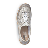 Rieker Nikita K6 Sneaker (Women) - Grey/Rose Metallic Athletic - Casual - Lace Up - The Heel Shoe Fitters