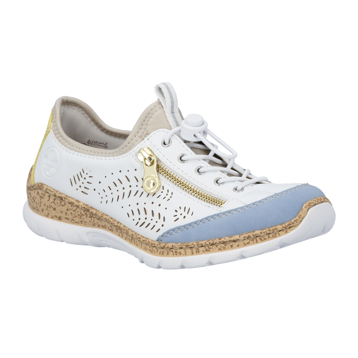 Rieker Nikita K6 Sneaker (Women) - Aqua/Weiss/Sun/Tan Athletic - Casual - Lace Up - The Heel Shoe Fitters