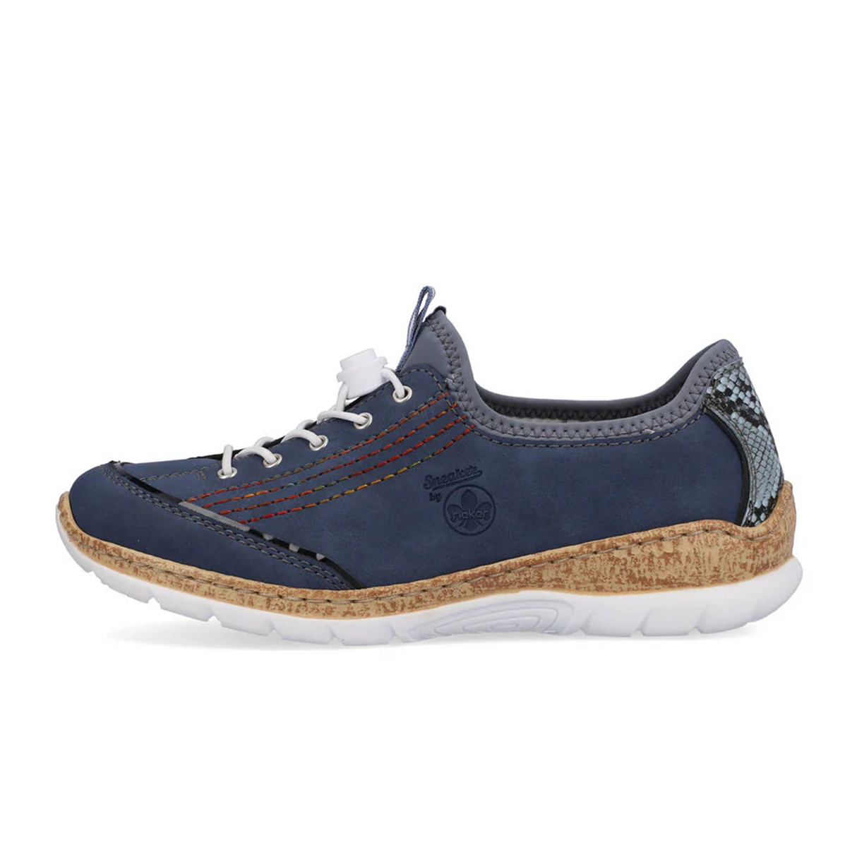 Rieker Nikita N42T0-14 Lace Up (Women) - Jeans/Bleu/Marine Athletic - Casual - Lace Up - The Heel Shoe Fitters