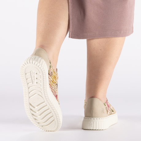 Rieker Enya 19 Sneaker (Women) - Ginger/Pink Multi Athletic - Casual - Lace Up - The Heel Shoe Fitters