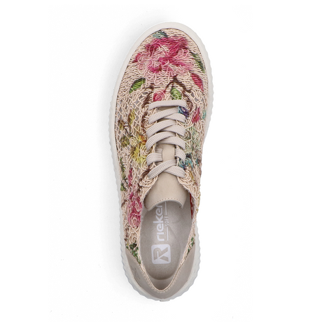 Rieker Enya 19 Sneaker (Women) - Ginger/Pink Multi Athletic - Casual - Lace Up - The Heel Shoe Fitters