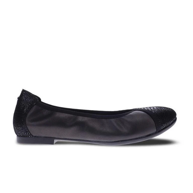 Revere Nairobi Ballet Flat (Women) - Black Lizard Dress-Casual - Flats - The Heel Shoe Fitters