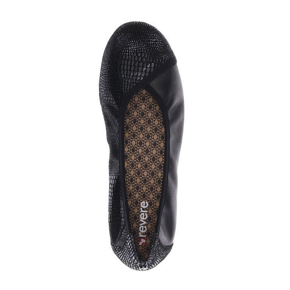 Revere Nairobi Ballet Flat (Women) - Black Lizard Dress-Casual - Flats - The Heel Shoe Fitters