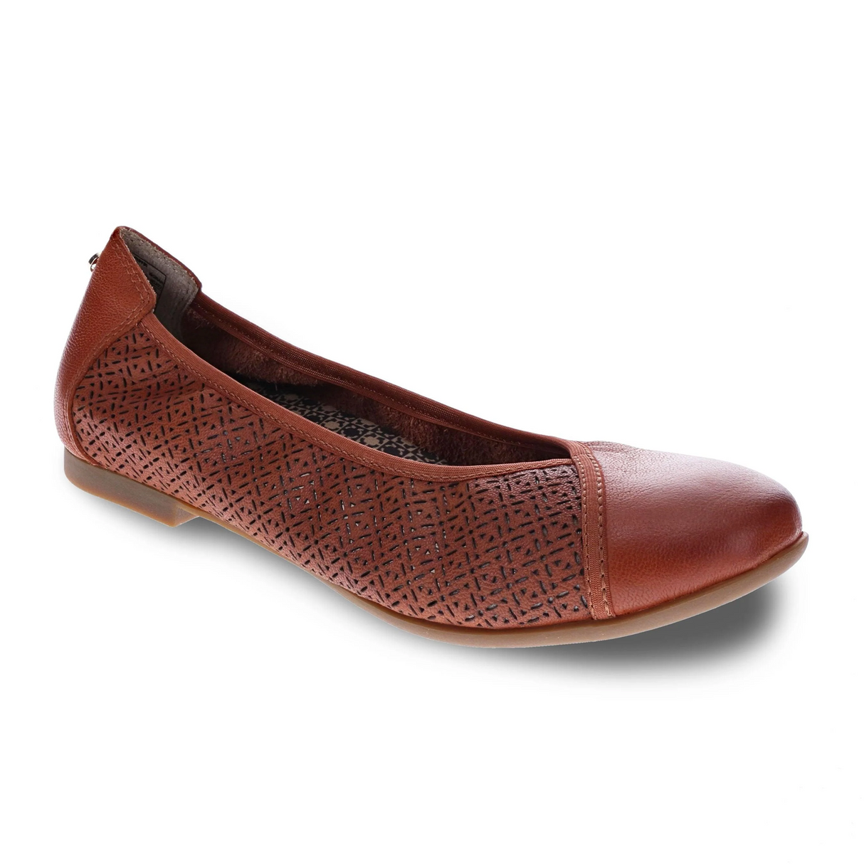 Revere Nairobi Ballet Flat (Women) - Cognac Lazer Dress-Casual - Flats - The Heel Shoe Fitters