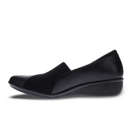 Revere Naples Stretch Loafer (Women) - Black French Dress-Casual - Loafer - The Heel Shoe Fitters
