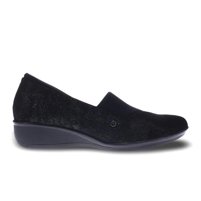 Revere Naples Stretch Loafer (Women) - Midnight Black Dress-Casual - Loafer - The Heel Shoe Fitters